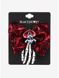 Blackheart Black & Red Skeleton Hand Hair Bow, , alternate