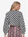 Checkerboard Girls Cropped Sweatshirt, , alternate