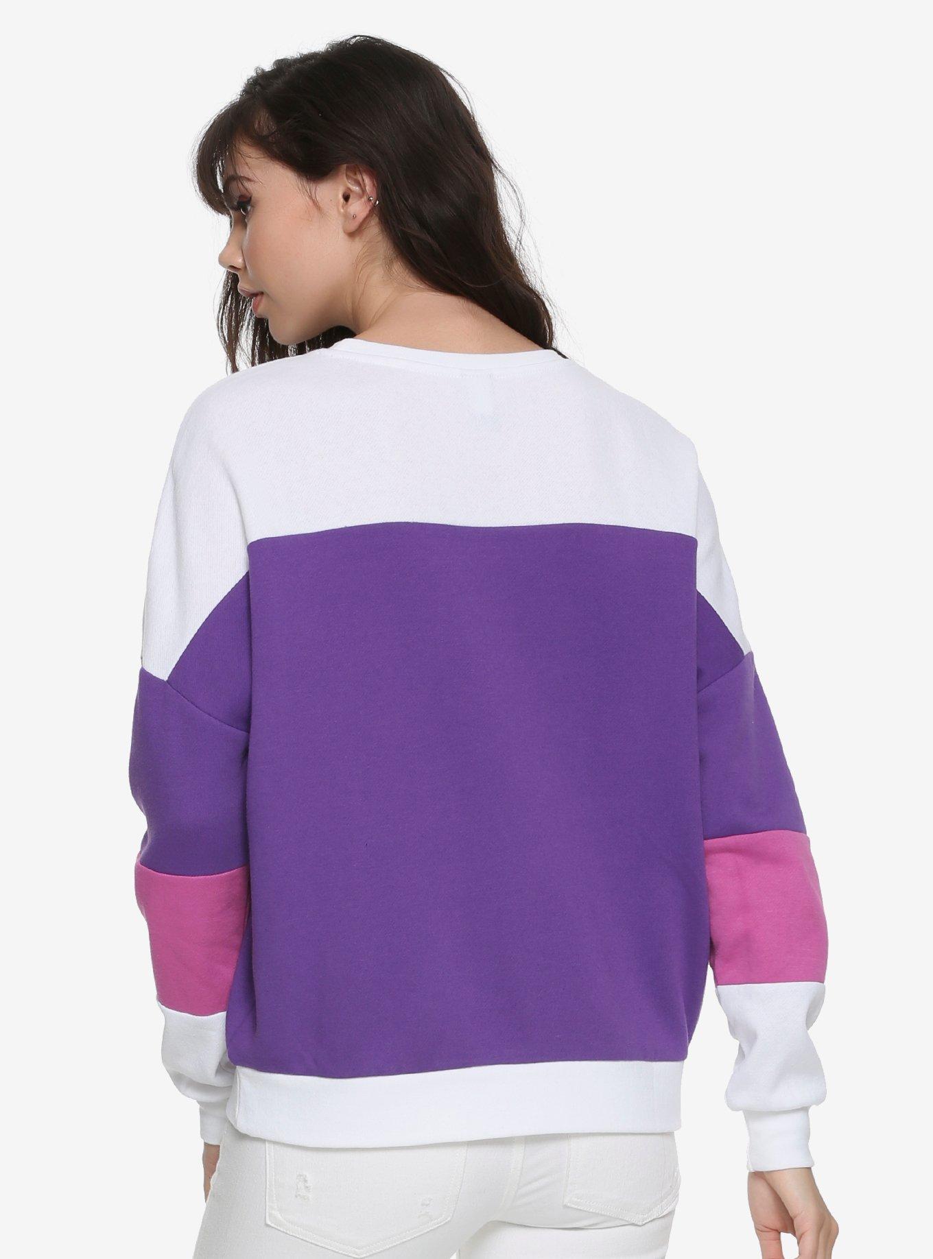 Her Universe Disney Alice In Wonderland Cheshire Cat Color-Block Sweater, , alternate