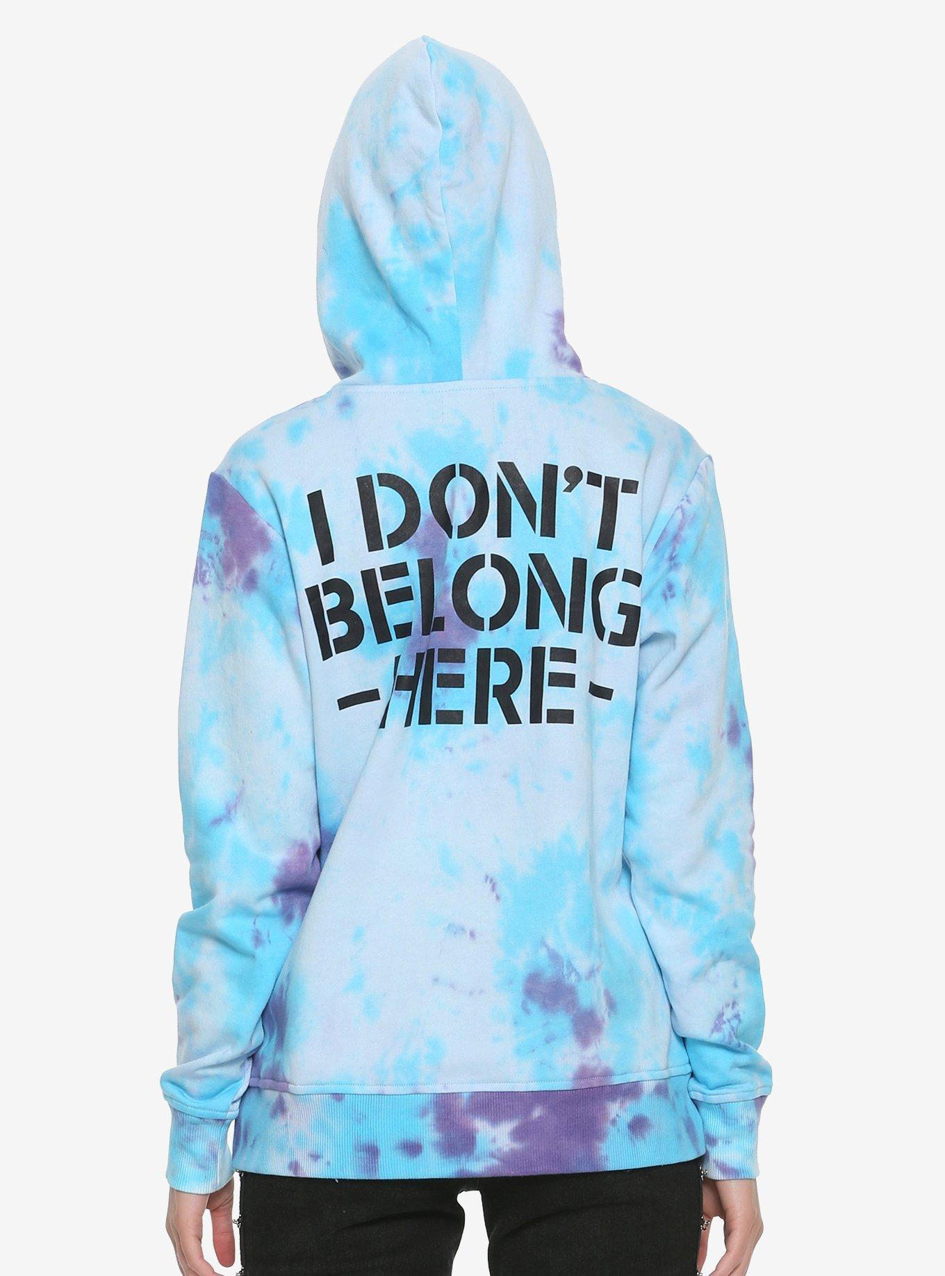 Alien Tie Dye Girls Hoodie, , alternate