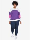 Her Universe Disney Alice In Wonderland Cheshire Cat Color-Block Girls Sweatshirt Plus Size, , alternate