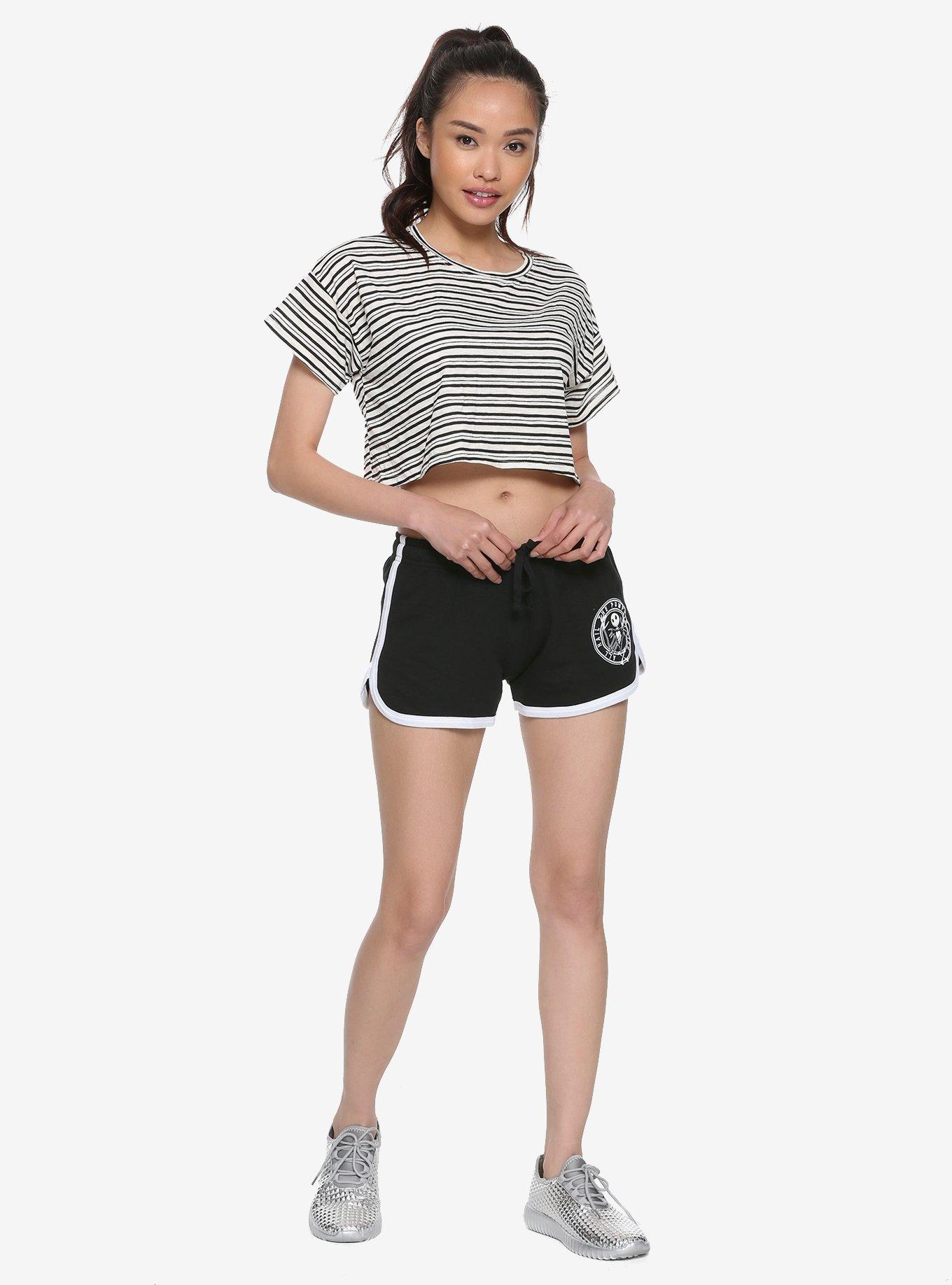 The Nightmare Before Christmas Jack Girls Lounge Shorts, BLACK, alternate