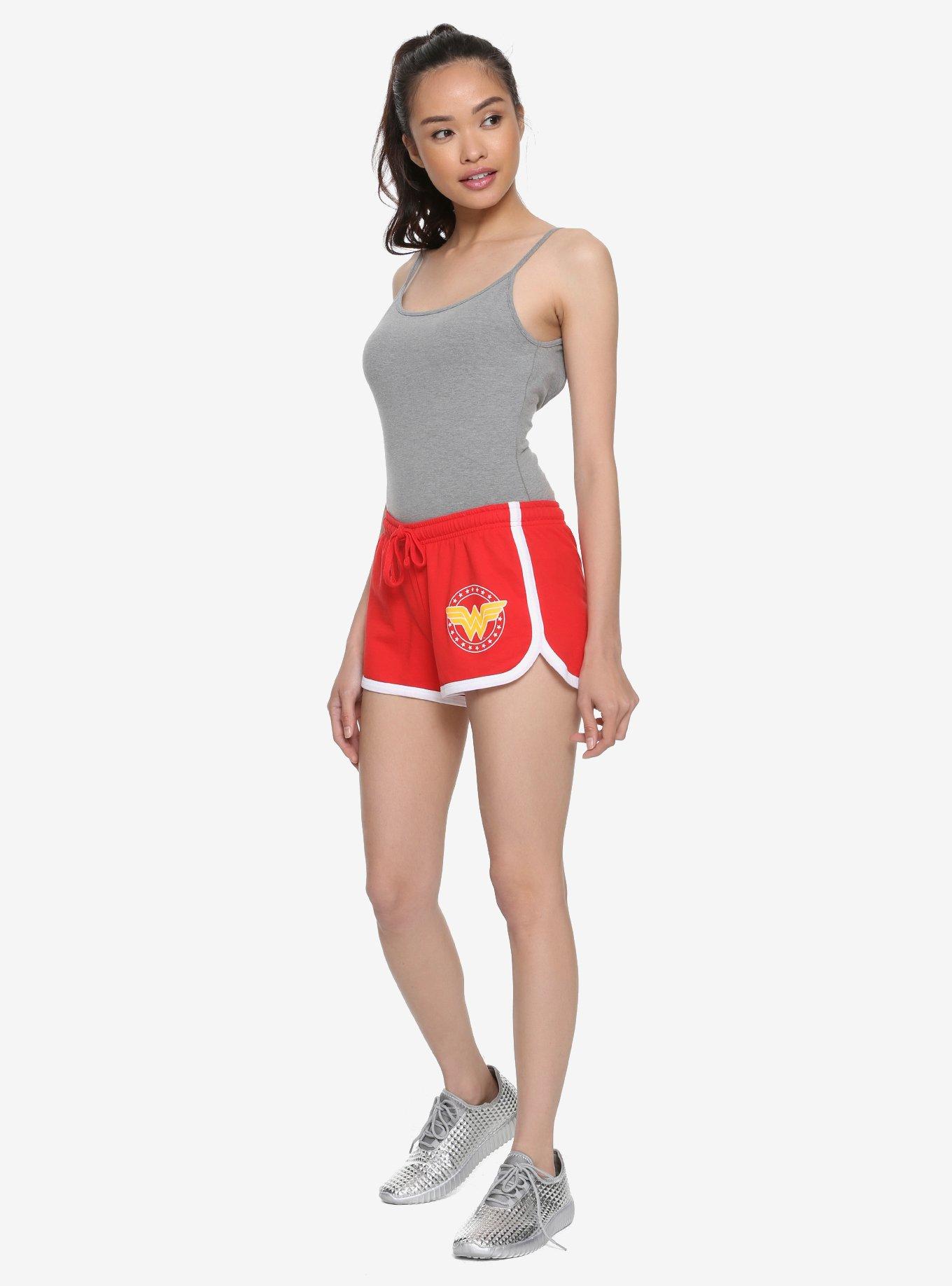 DC Comics Wonder Woman Logo Girls Lounge Shorts, , alternate