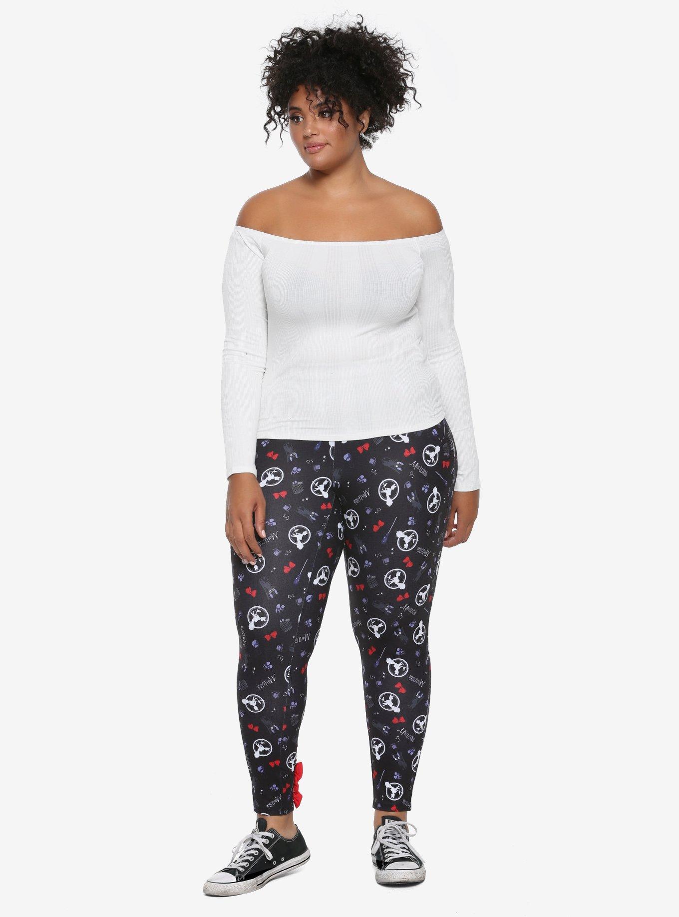 Studio Ghibli Kiki's Delivery Service Triple Bow Leggings Plus Size, , alternate