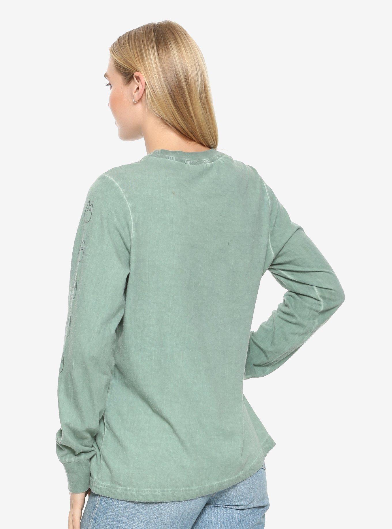 Her Universe Studio Ghibli My Neighbor Totoro Green Oil Wash Womens Long Sleeve T-Shirt - BoxLunch Exclusive, , alternate