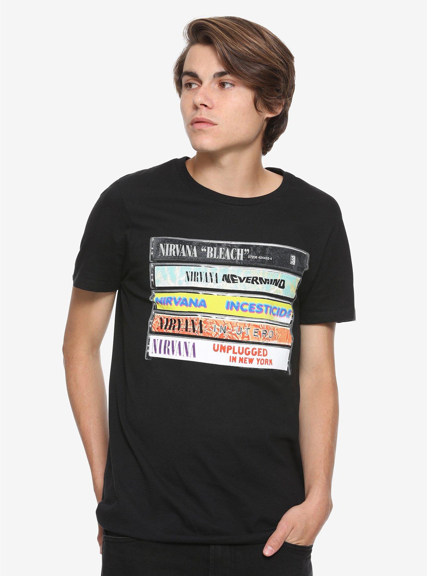 Nirvana Album Cassettes T-Shirt, BLACK, alternate