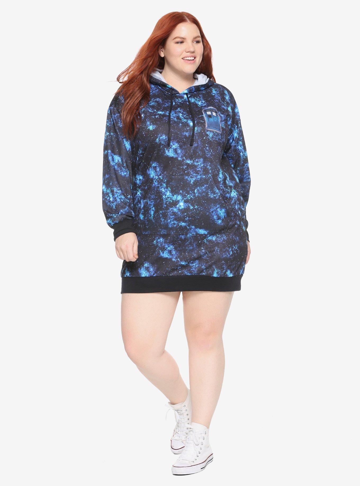 Doctor Who Galaxy TARDIS Hoodie Dress Plus Size, , alternate