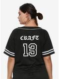 BlackCraft Craft 13 Girls Cropped Baseball Jersey Plus Size, BLACK, alternate