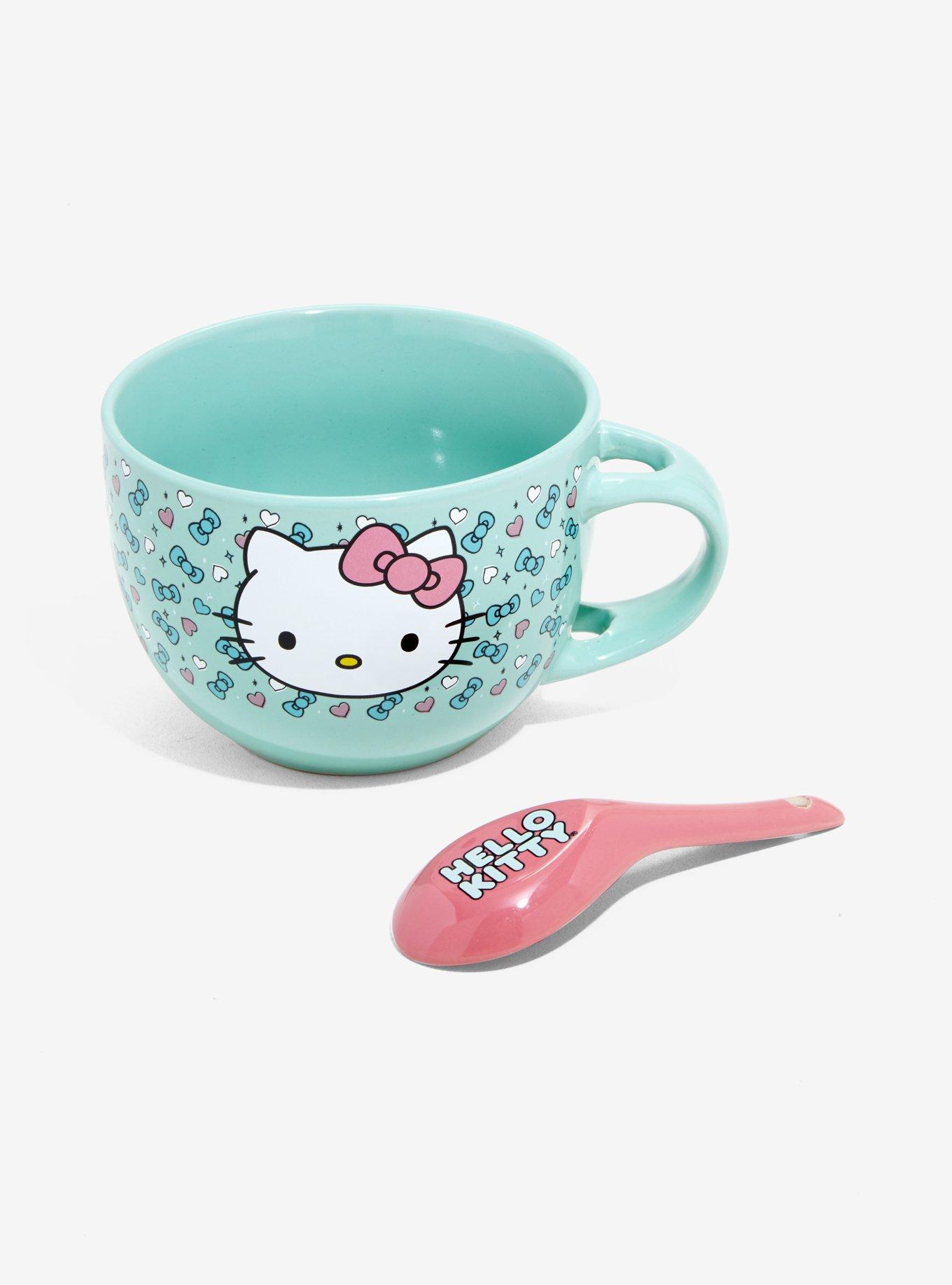 Hello Kitty Mint Soup Mug & Spoon Set, , alternate