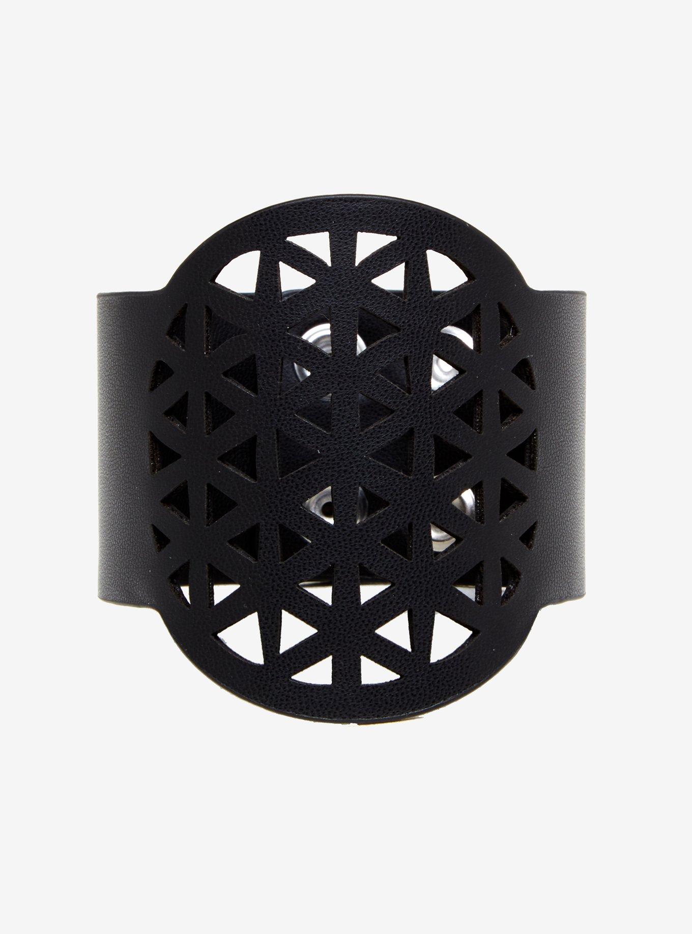 Circle Cut-Out Cuff Bracelet, , alternate