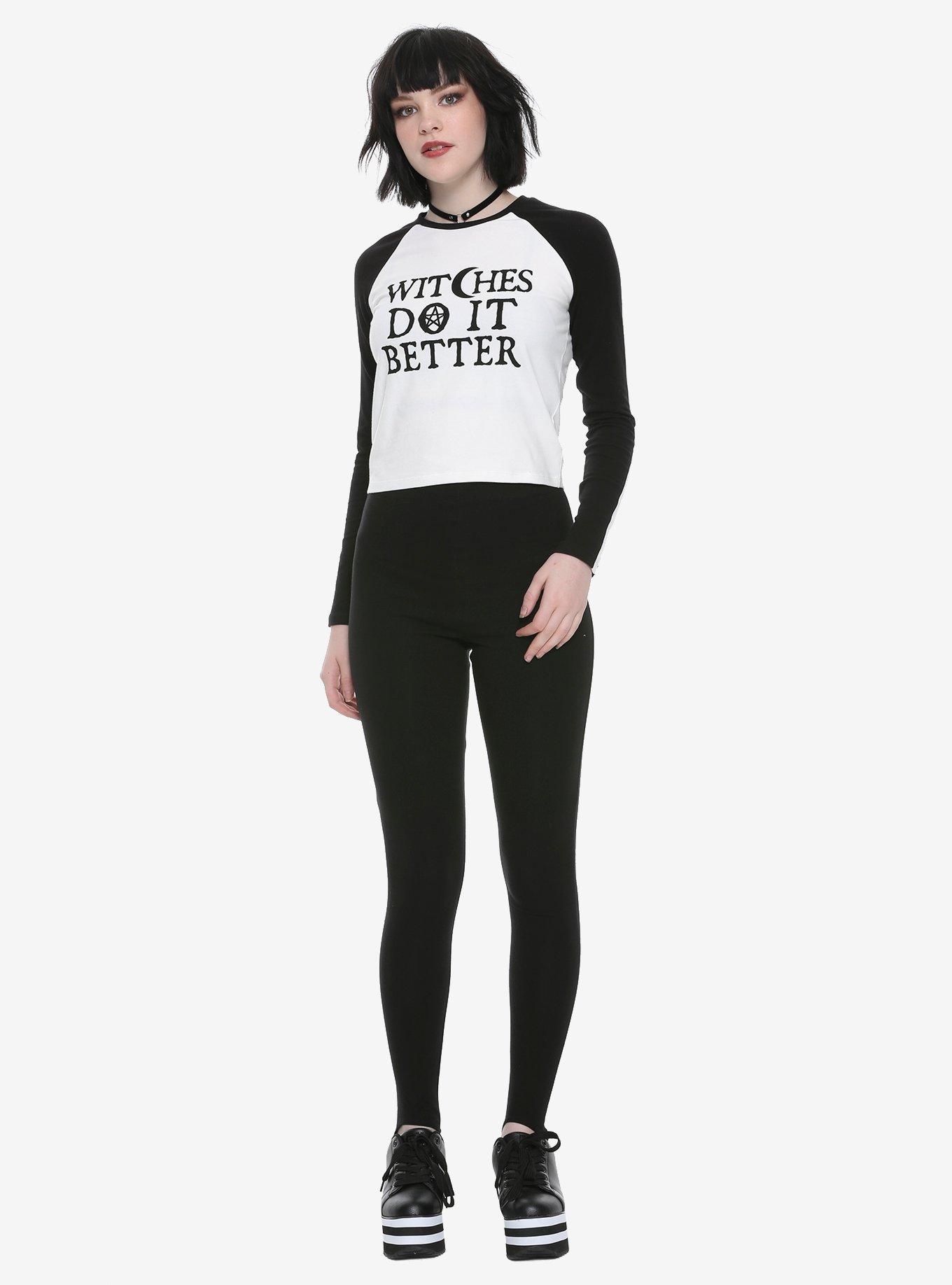 BlackCraft Witches Do It Better Girls Raglan, BLACK, alternate