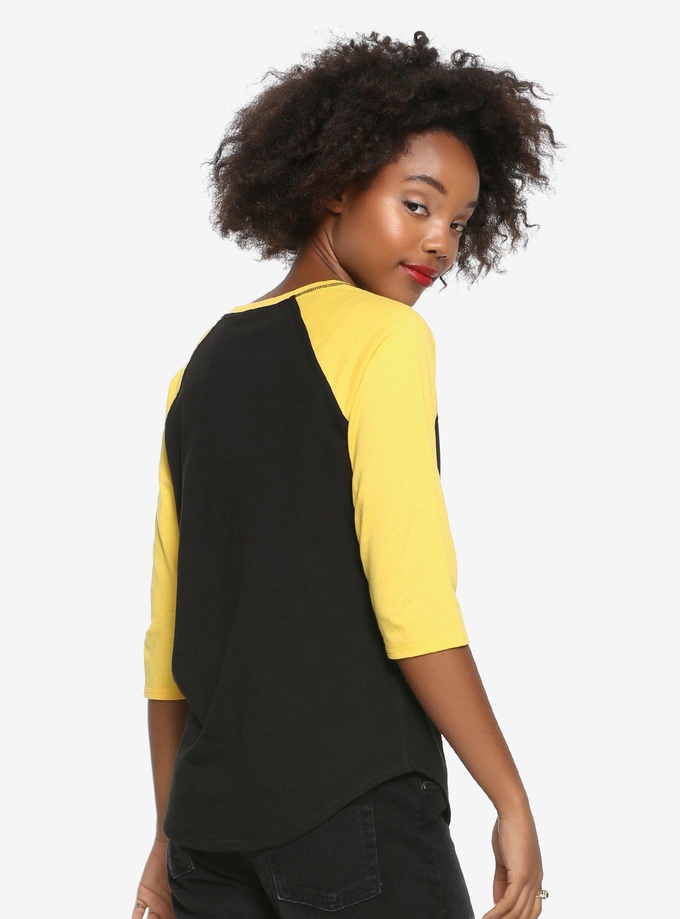 Harry Potter Hufflepuff Reversible Raglan Girls T-Shirt, , alternate