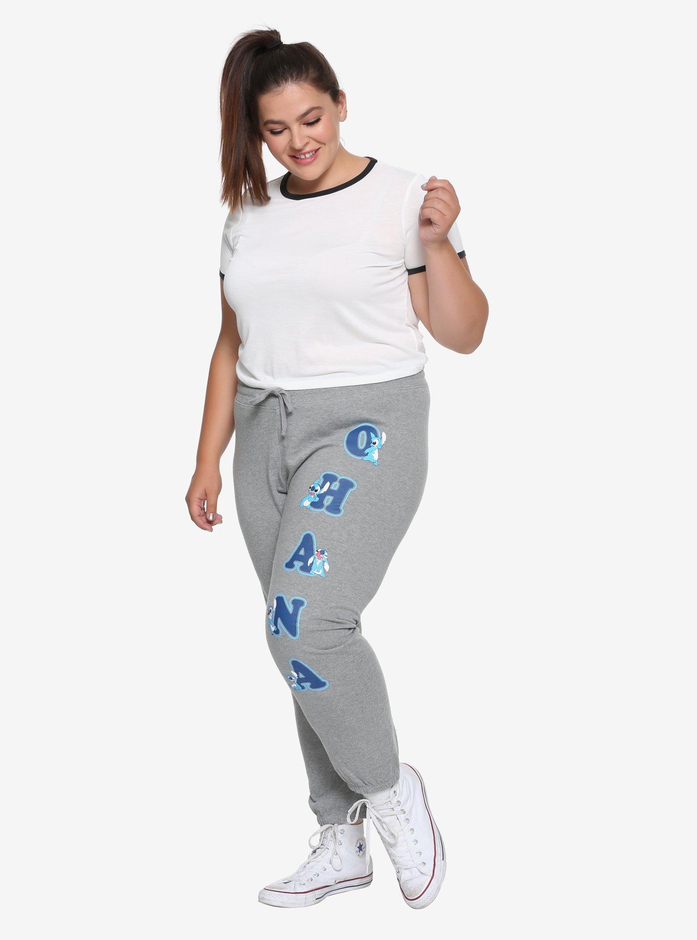 Disney Lilo & Stitch Ohana Girls Jogger Pants Plus Size, , alternate