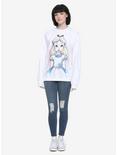 Disney Alice In Wonderland Alice Sketch Girls Sweatshirt, WHITE, alternate