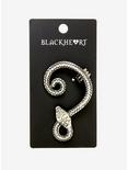 Blackheart Curled Snake Ear Cuff, , alternate