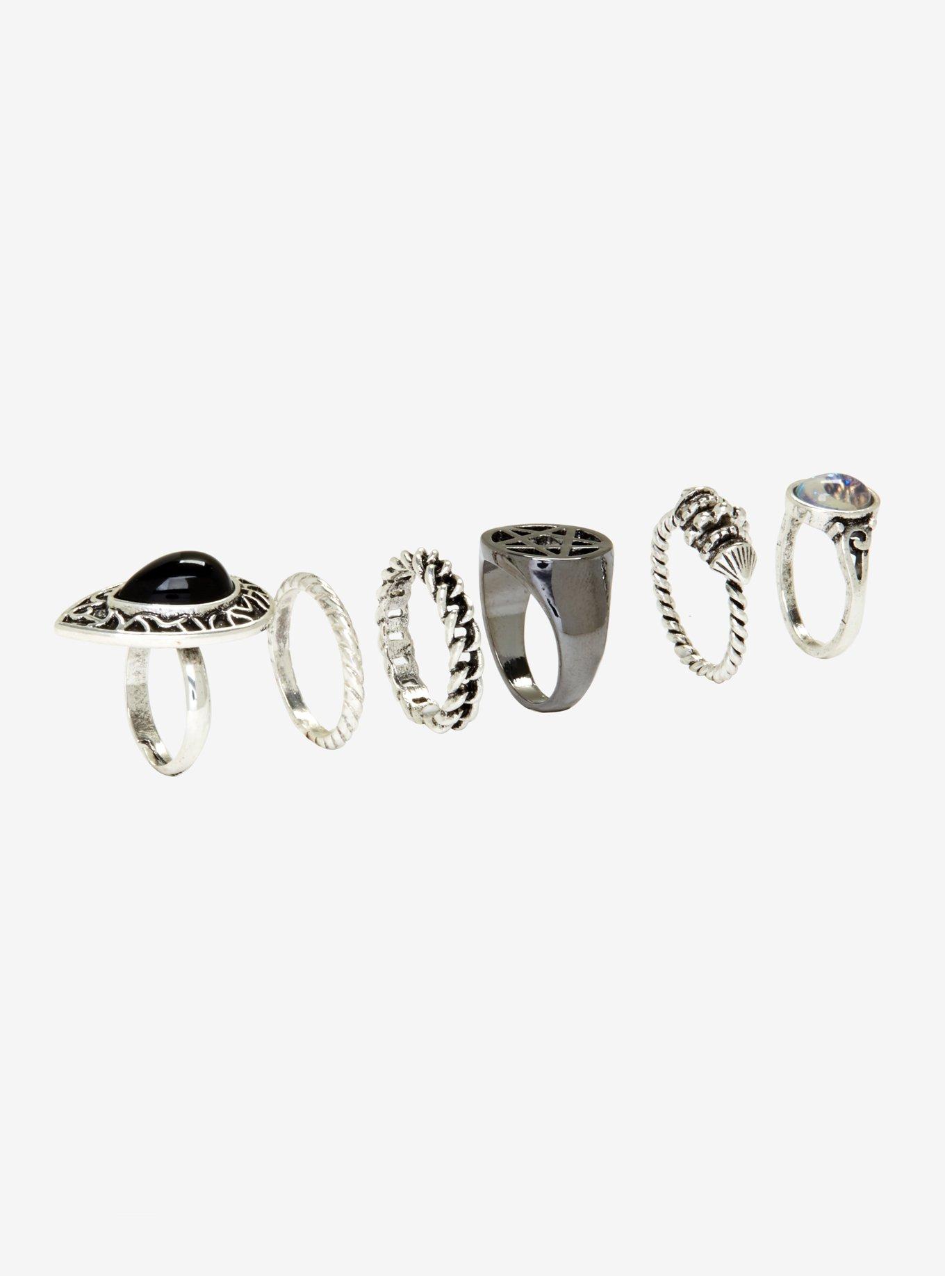 Blackheart Witchy Ring Set, , alternate
