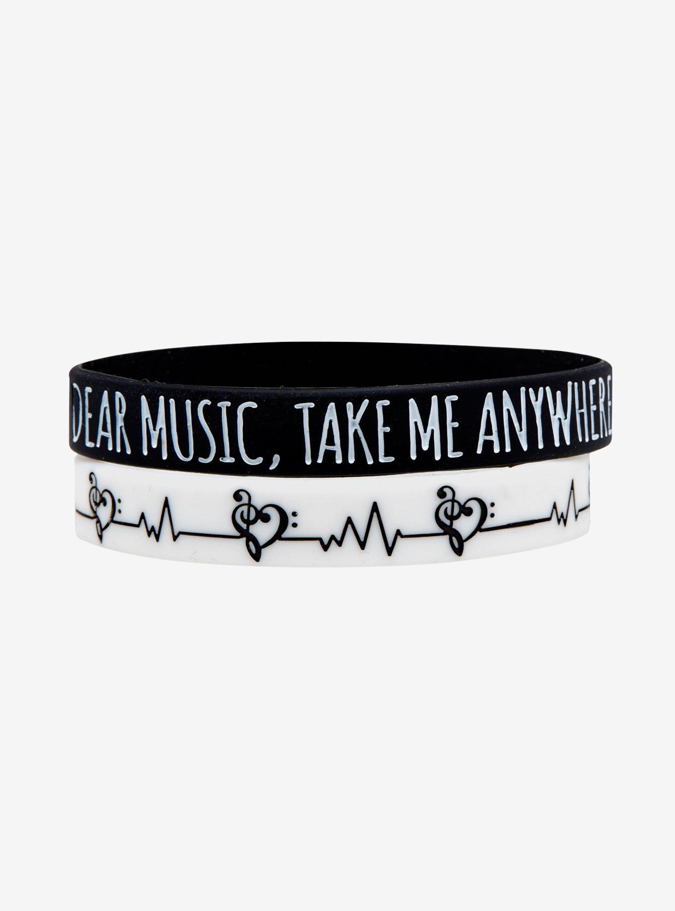 Music Rubber Bracelet Set, , alternate