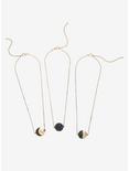Druzy Moon Phases Best Friends Necklace Set Of Three, , alternate