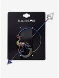 Blackheart Dragon Rainbow Anodized Hair Bun Pin, , alternate