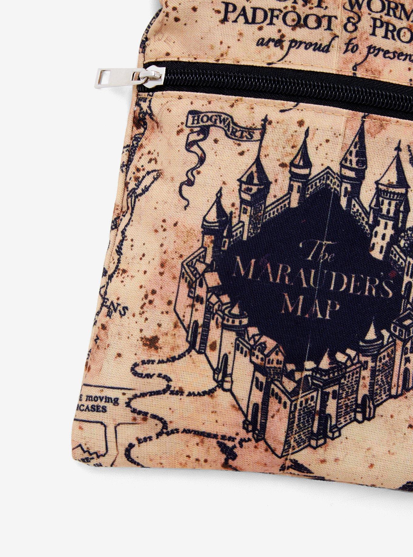 Hot Topic Loungefly Harry Potter Hogwarts Map Passport Crossbody Bag