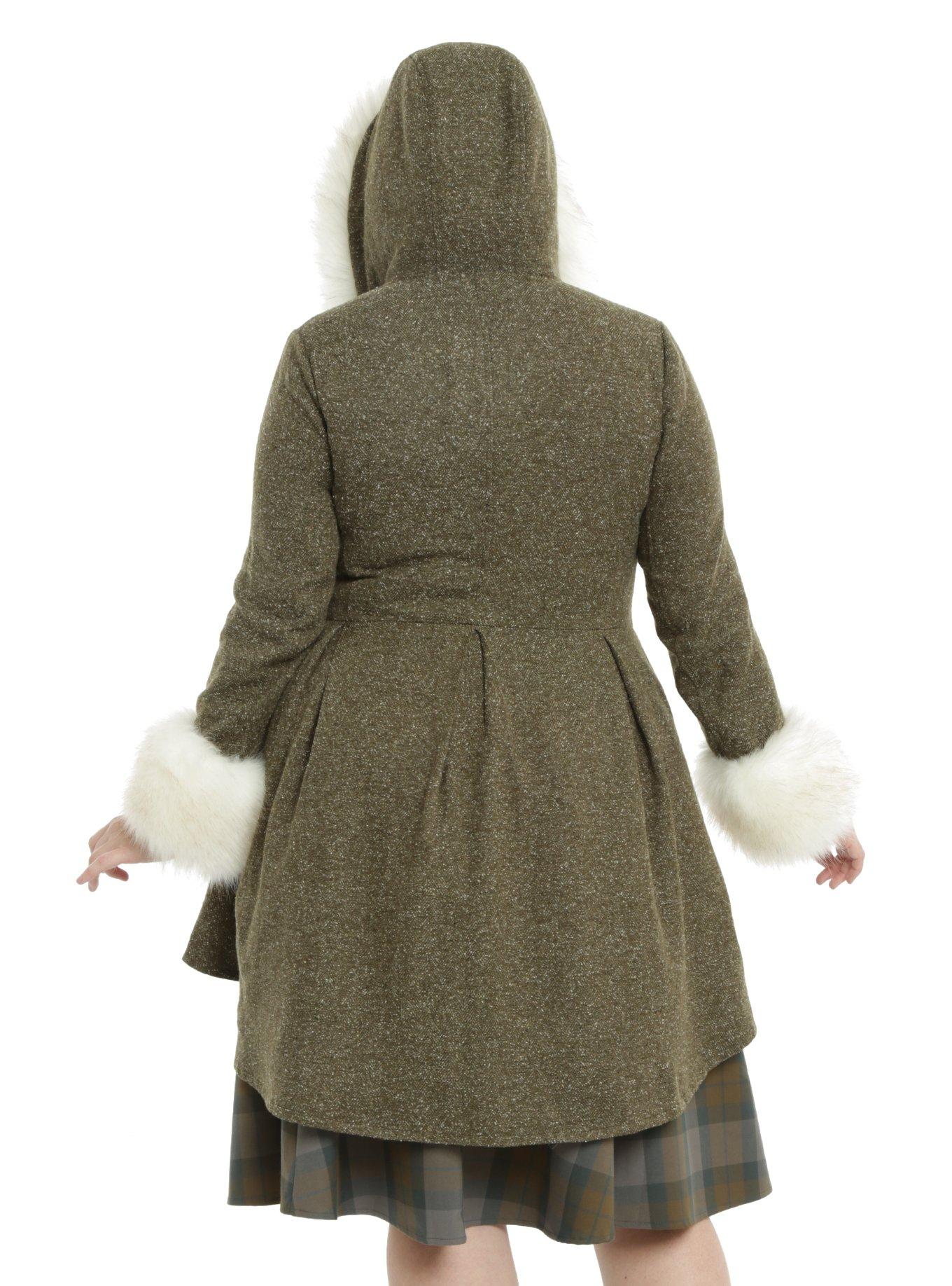 Outlander Claire Riding Coat Plus Size, GREEN, alternate