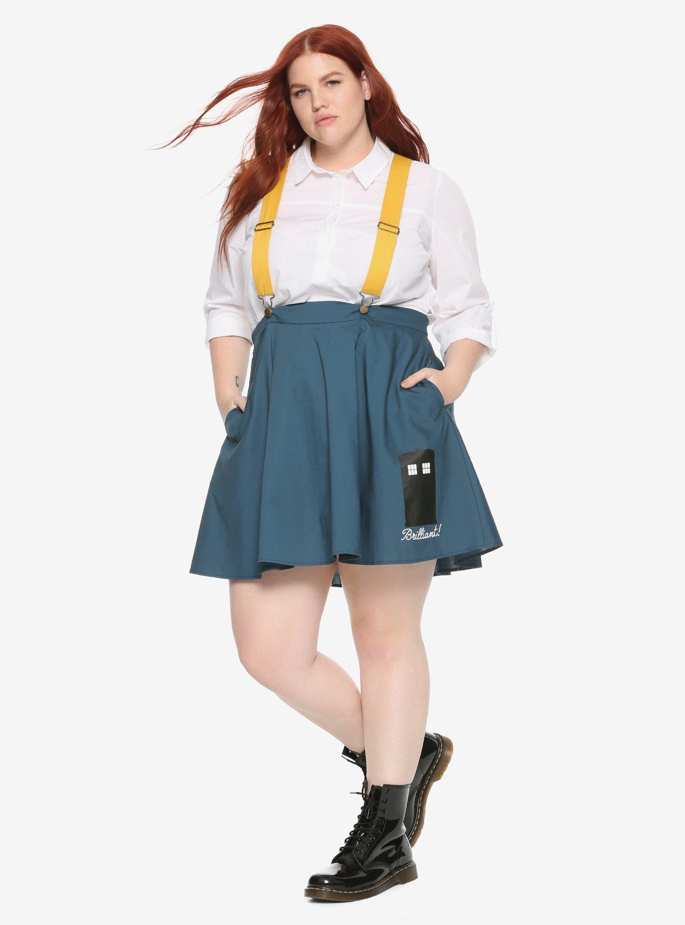 Her Universe Doctor Who Brilliant Suspender Skirt Plus Size, , alternate