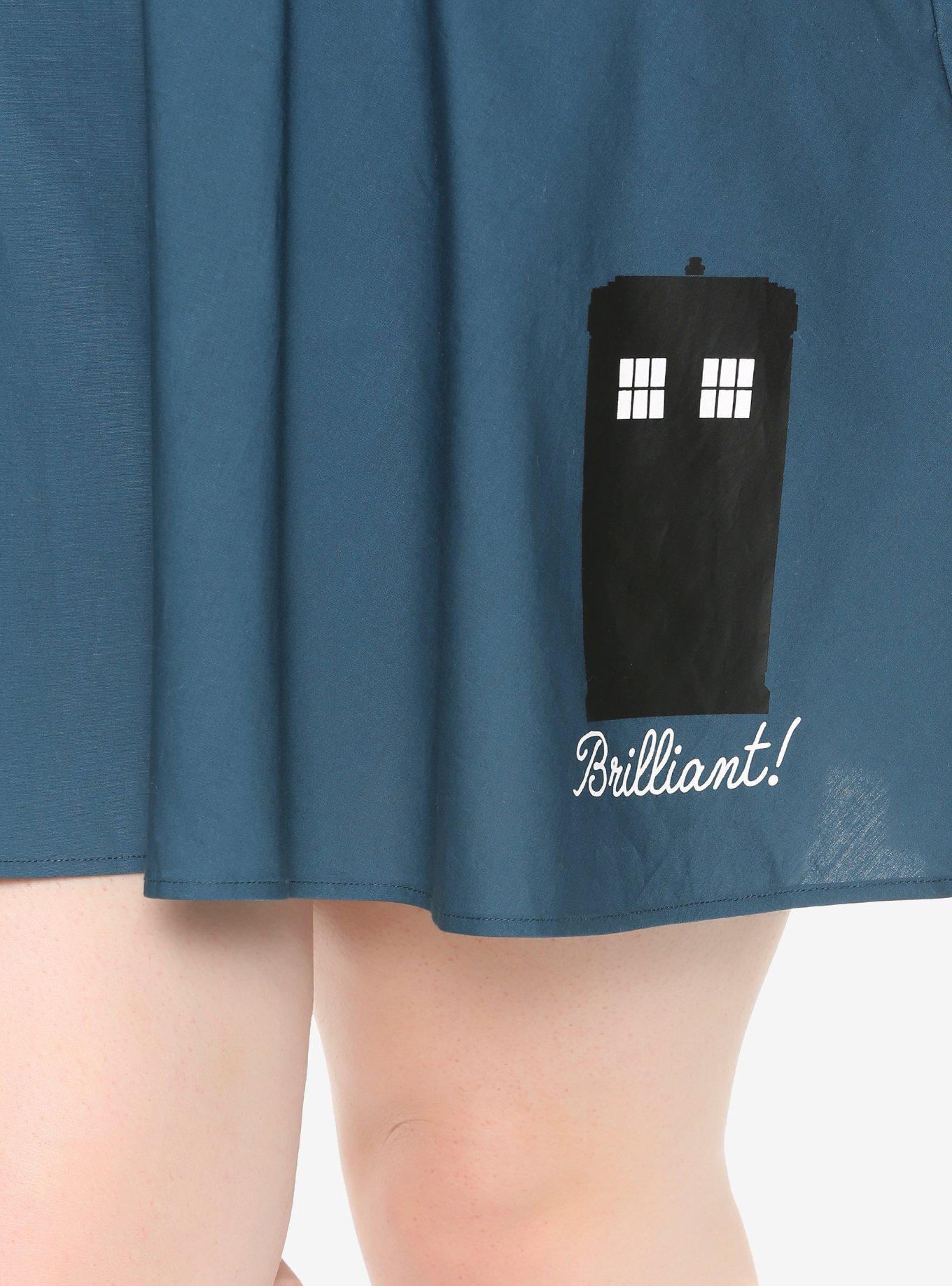 Her Universe Doctor Who Brilliant Suspender Skirt Plus Size, , alternate