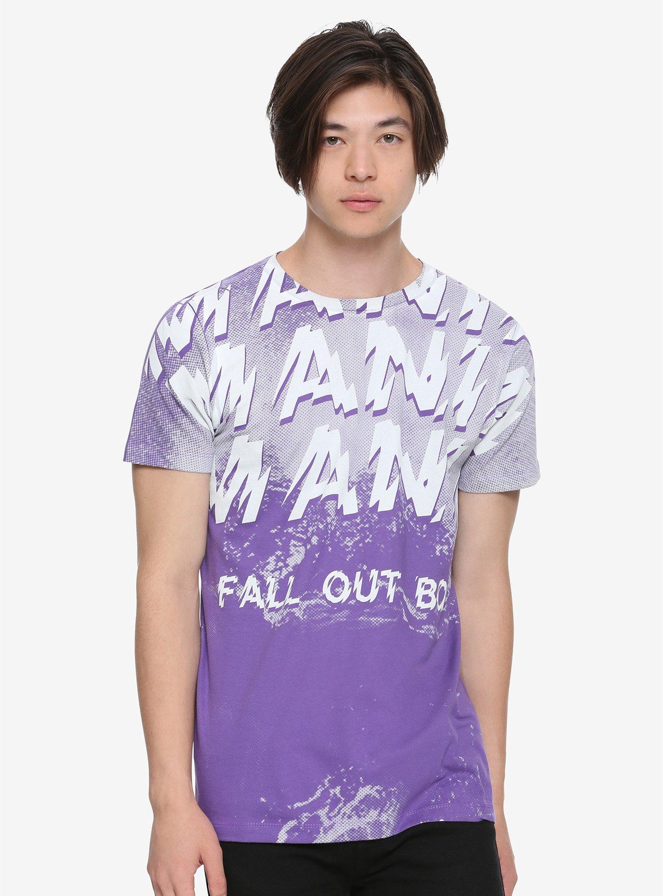 Fall Out Boy M A N I A Pop Art T-Shirt, PURPLE, alternate