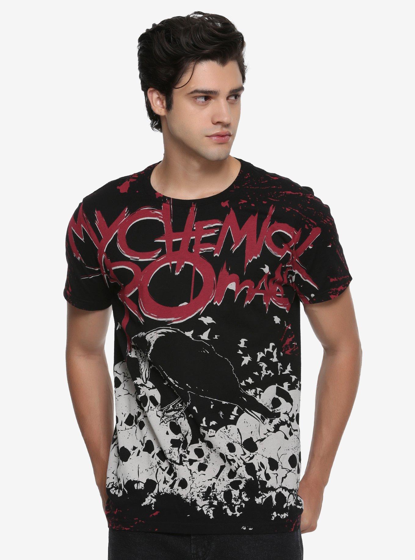 My Chemical Romance Skulls & Crow T-Shirt, BLACK, alternate