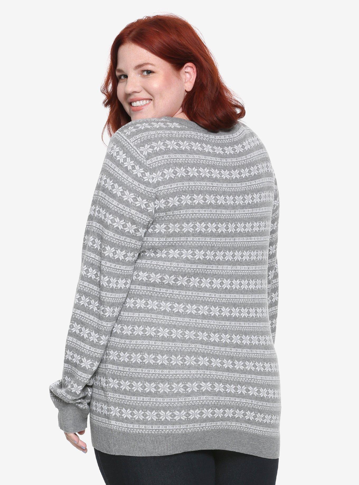 Her Universe Studio Ghibli My Neighbor Totoro Fair Isle Girls Sweater Plus Size, , alternate