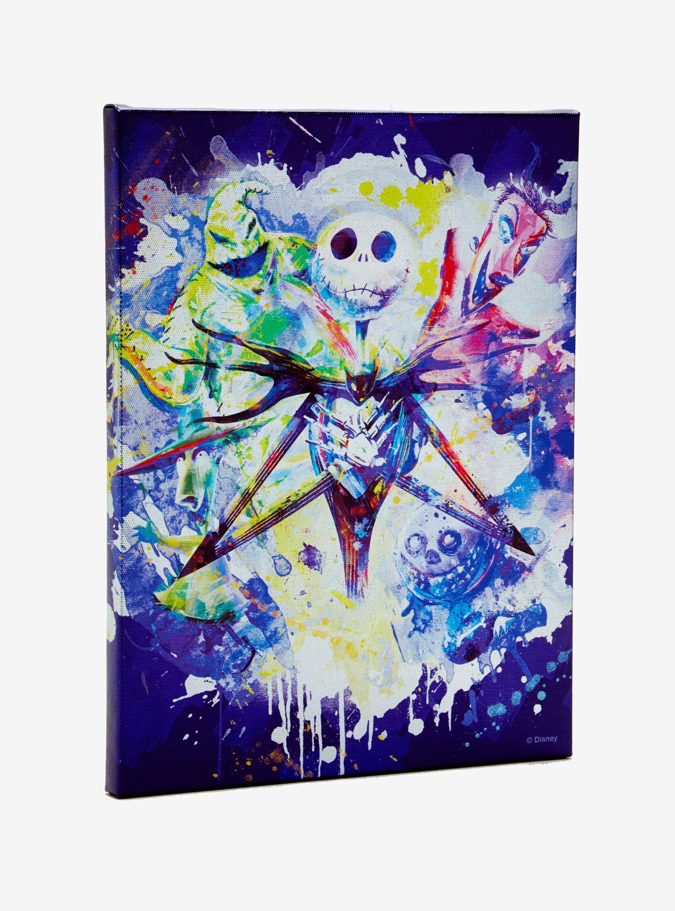 The Nightmare Before Christmas Metallic Paint Splatter Mini Canvas Wall Art, , alternate