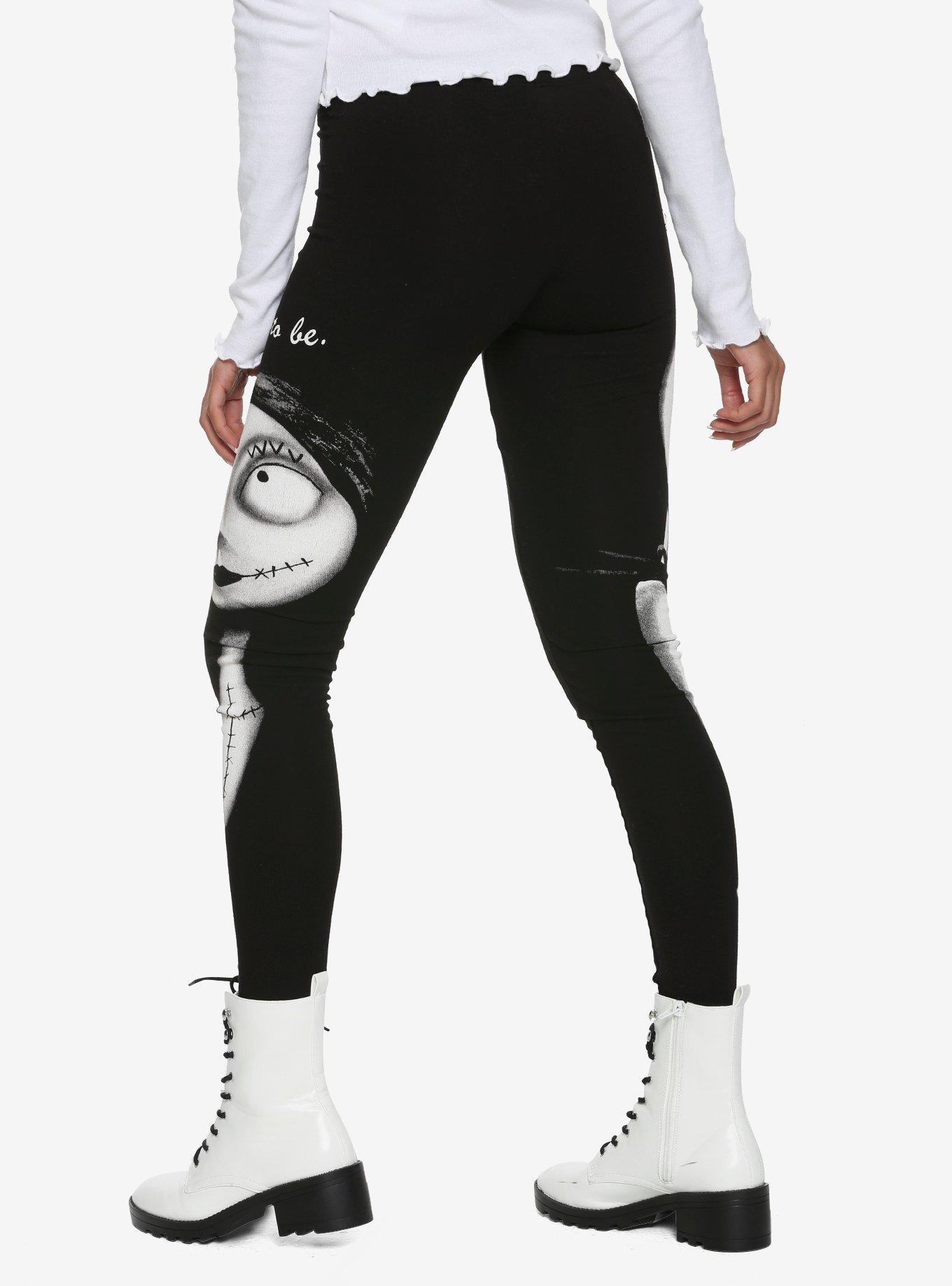 The Nightmare Before Christmas Jack & Sally Leggings, WHITE, alternate