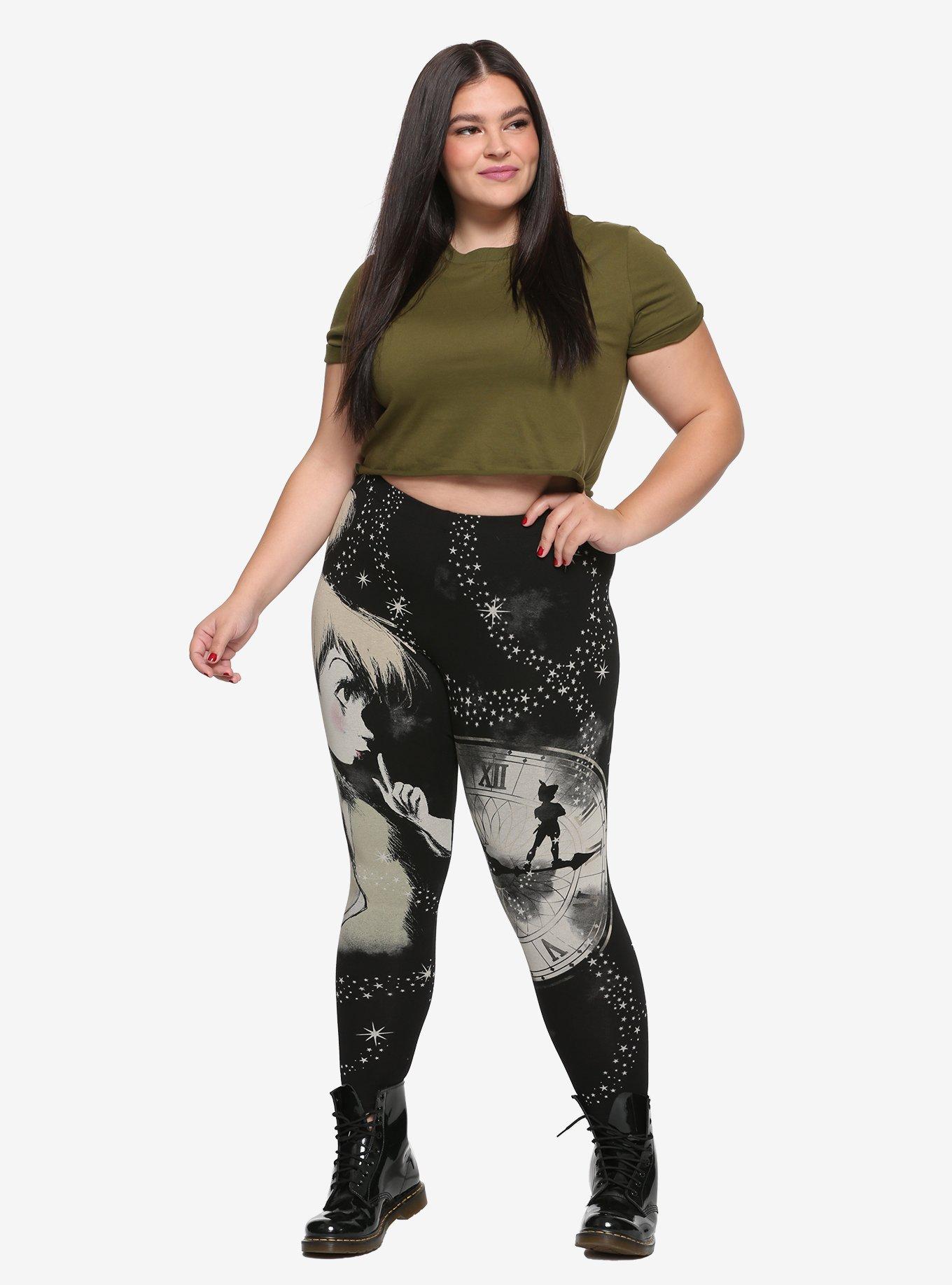 Disney Peter Pan Tinker Bell Clock Leggings Plus Size, , alternate