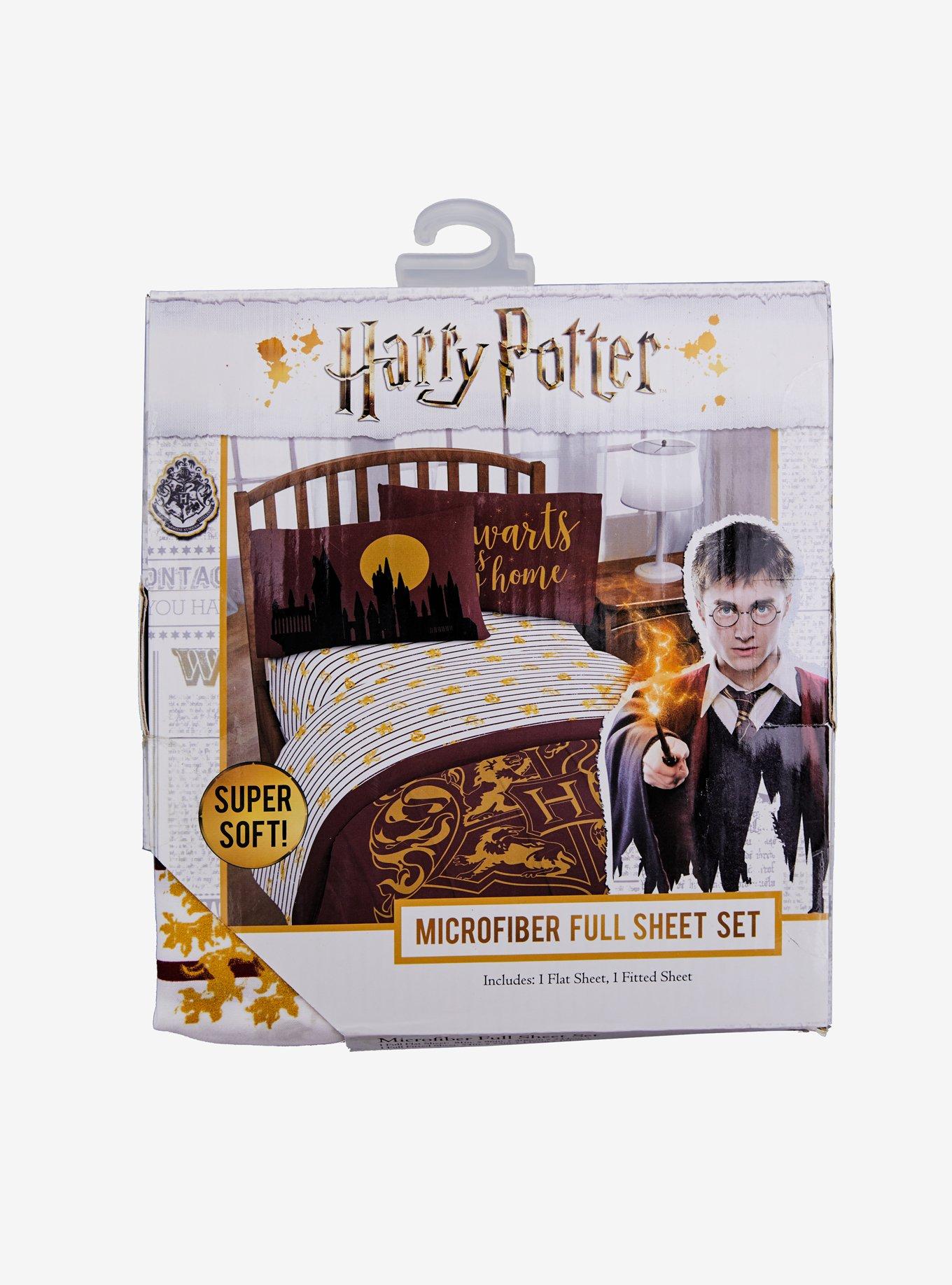 Harry Potter Hogwarts Crest Striped Full Sheet Set, , alternate