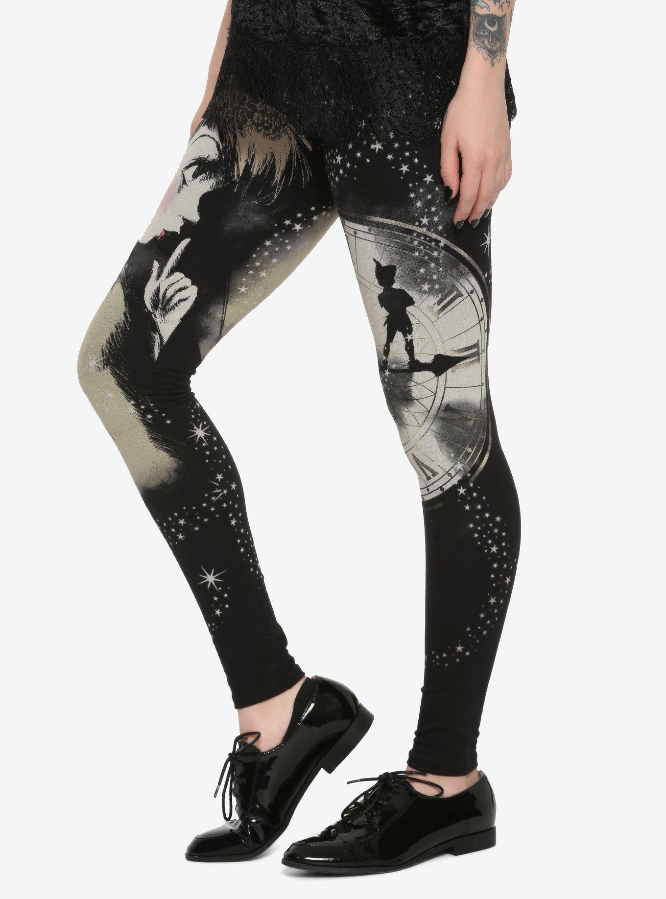 Disney Peter Pan Tinker Bell Clock Leggings, WHITE, alternate