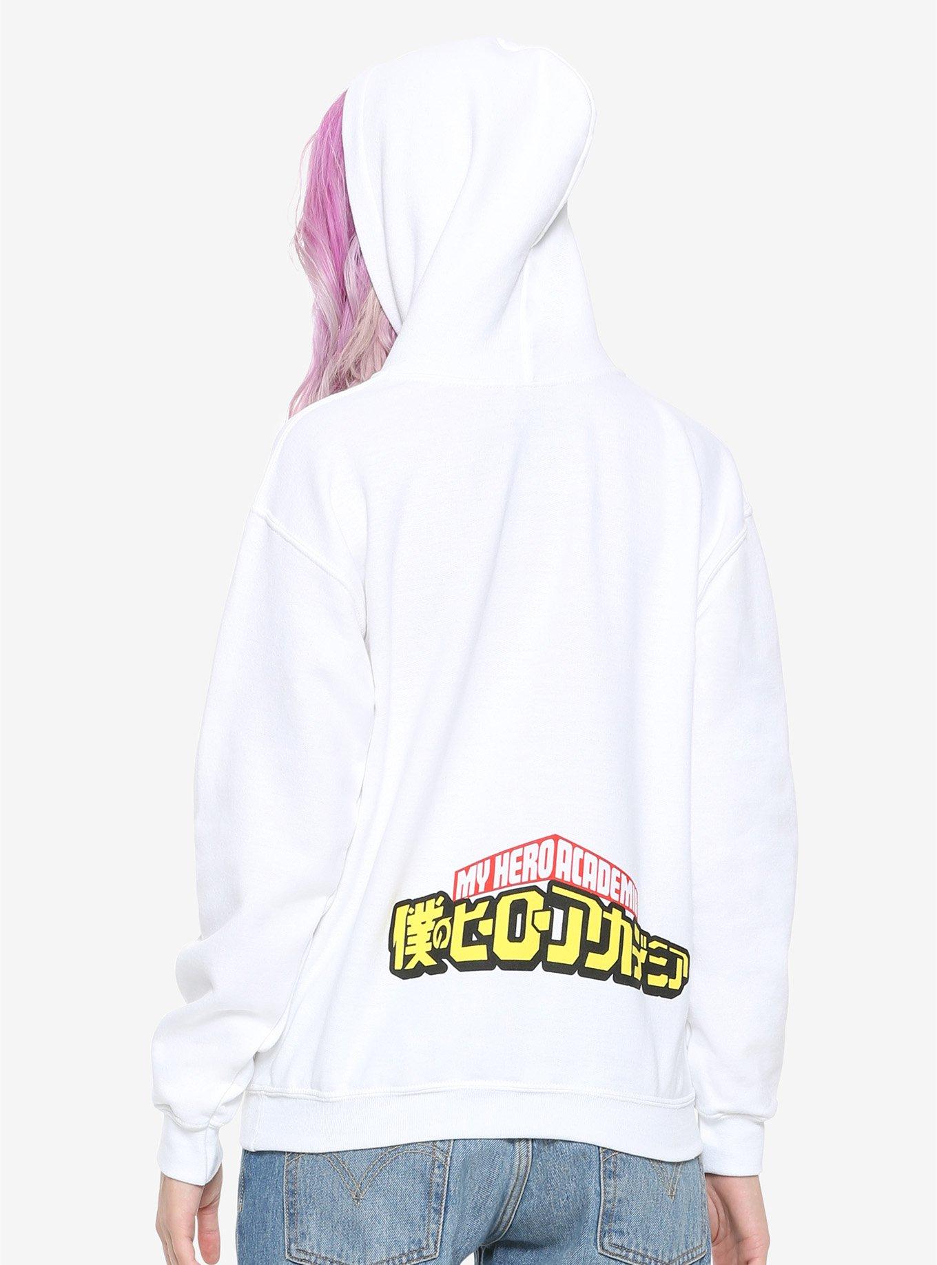 My Hero Academia All Might & Heroes White Girls Hoodie, WHITE, alternate