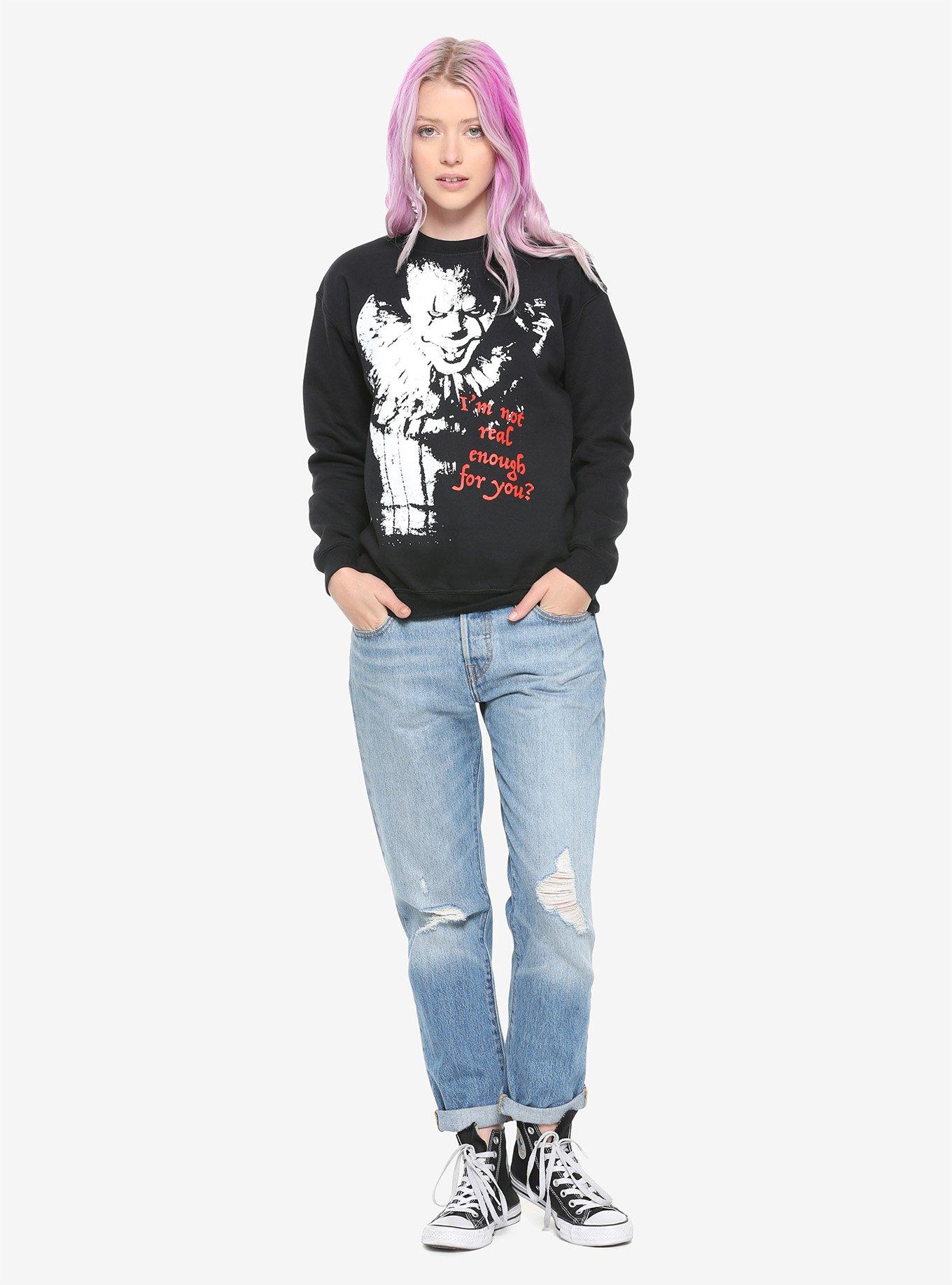 IT Pennywise Girls Sweatshirt Hot Topic Exclusive, , alternate