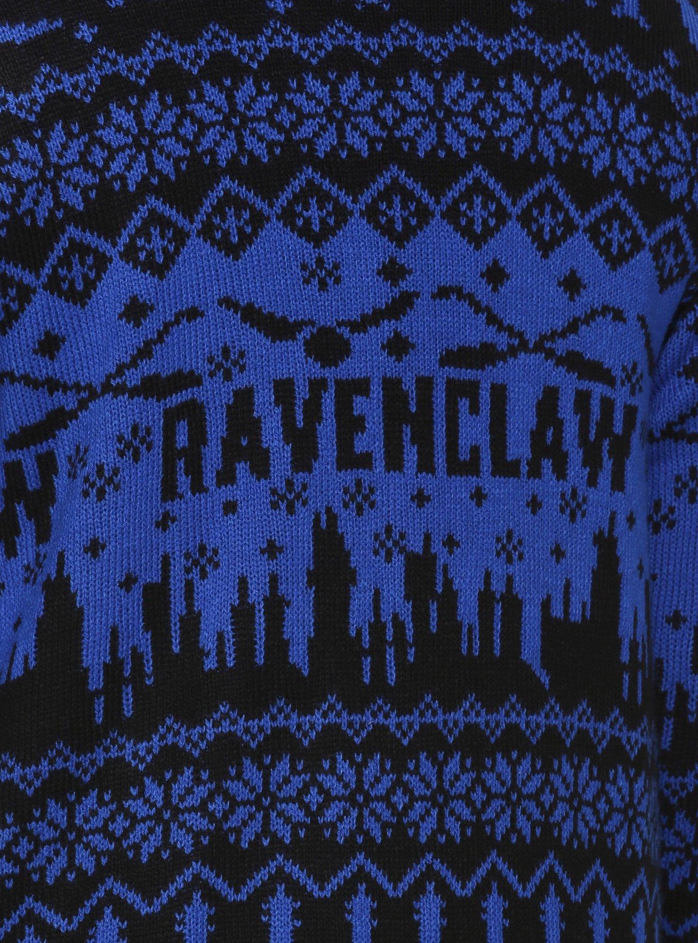 Harry Potter Ravenclaw Fair Isle Girls Flyaway Cardigan Plus Size, , alternate