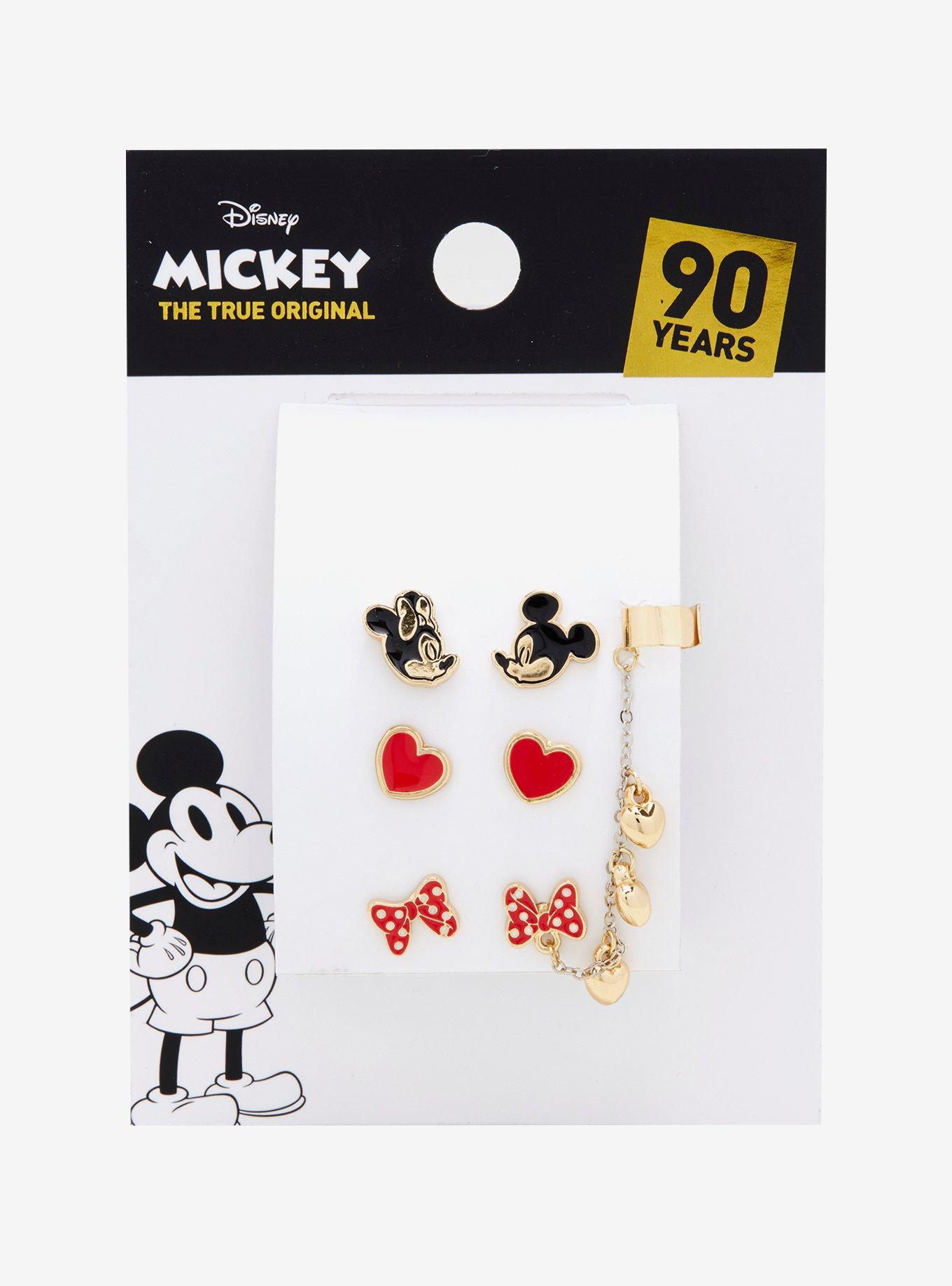 Disney Mickey Mouse Minnie Mouse Love Earring Set, , alternate