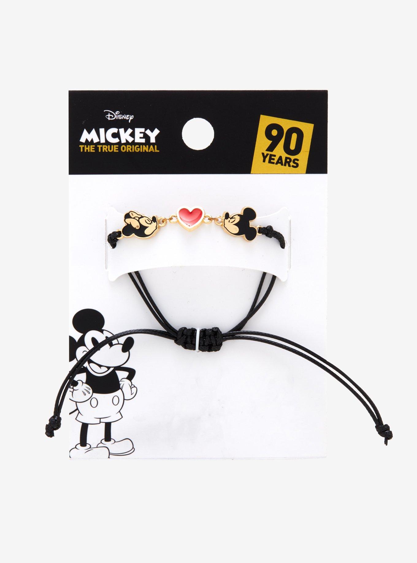 Disney Mickey Mouse 90 Years Mickey Loves Minnie Mouse Adjustable Bracelet, , alternate