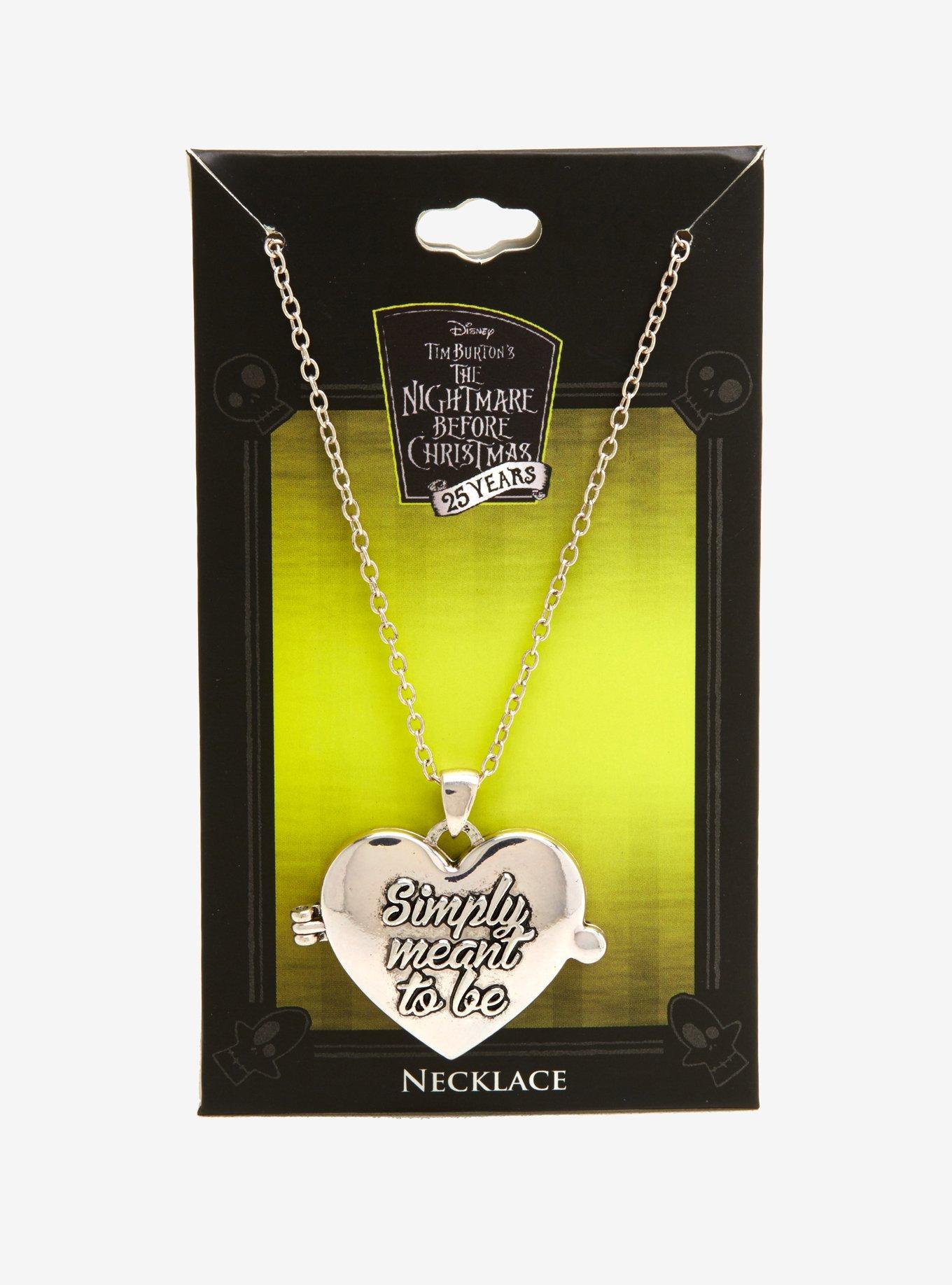 The Nightmare Before Christmas Simply Meant To Be Locket Necklace, , alternate