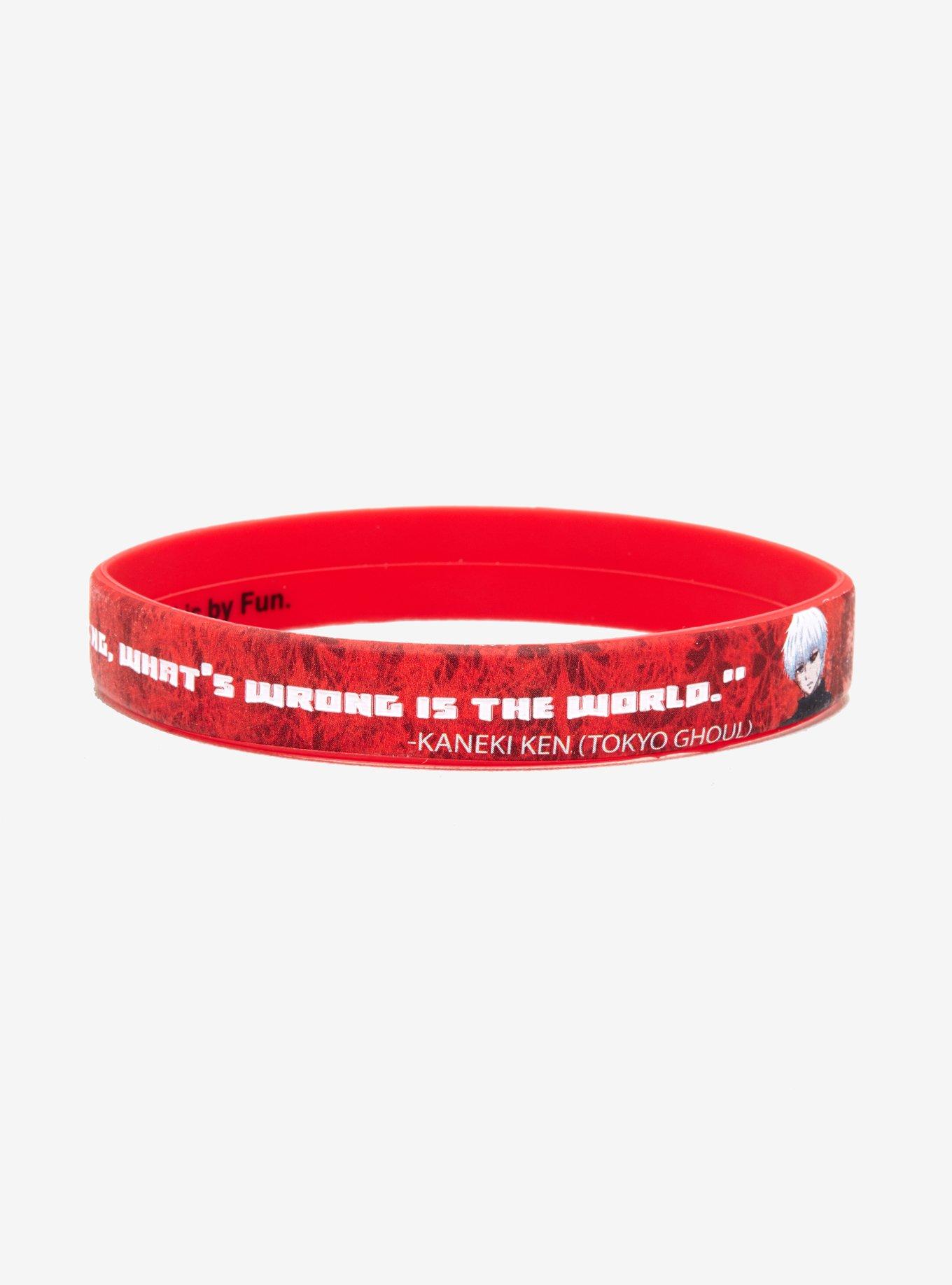 Tokyo Ghoul Ken Kaneki Quote Rubber Bracelet, , alternate