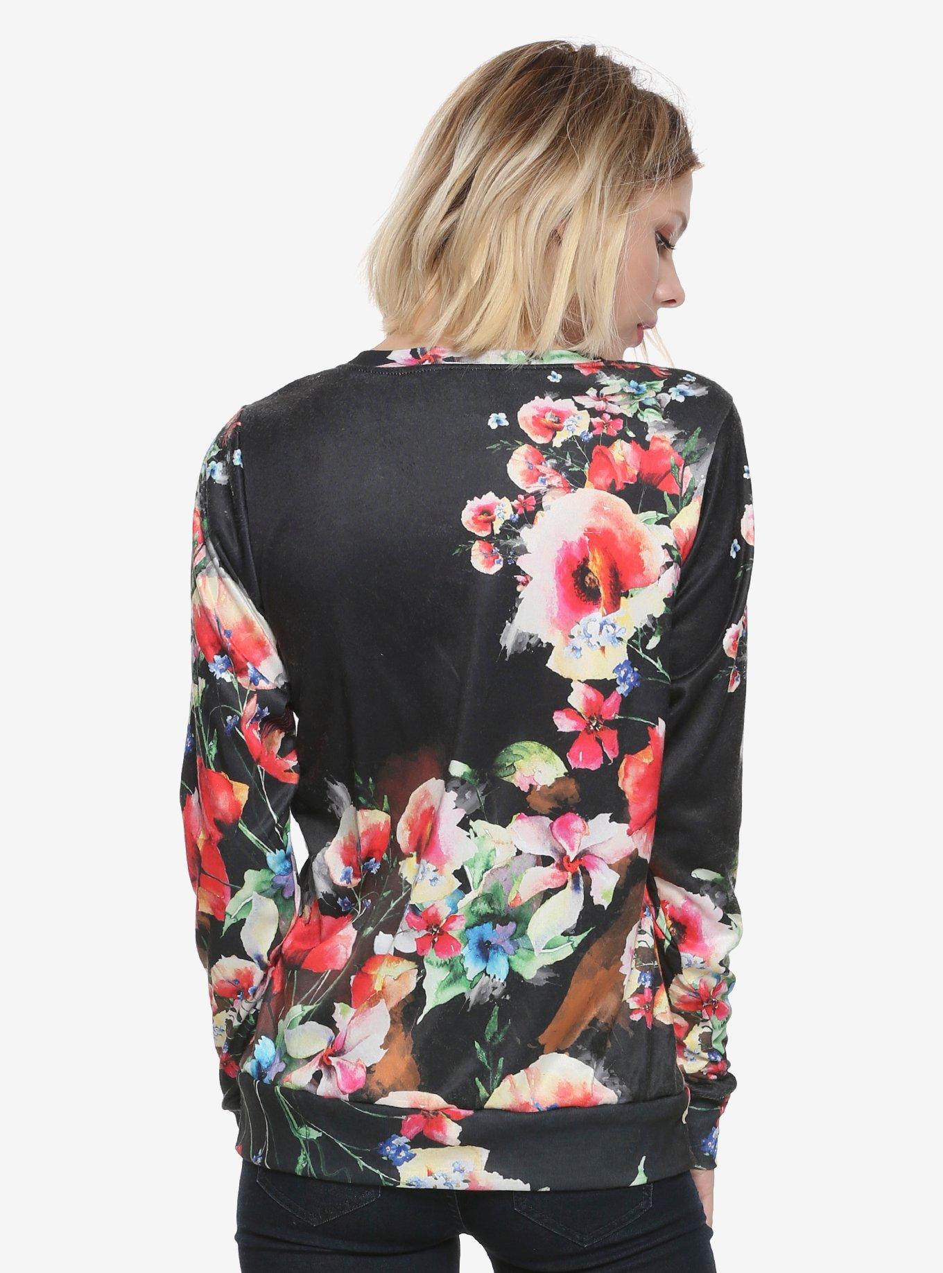 Disney The Lion King Simba & Nala Floral Watercolor Girls Long-Sleeve T-Shirt, MULTICOLOR, alternate