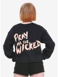 Panic! At The Disco Pray For The Wicked Crop Sweatshirt, BLACK, alternate