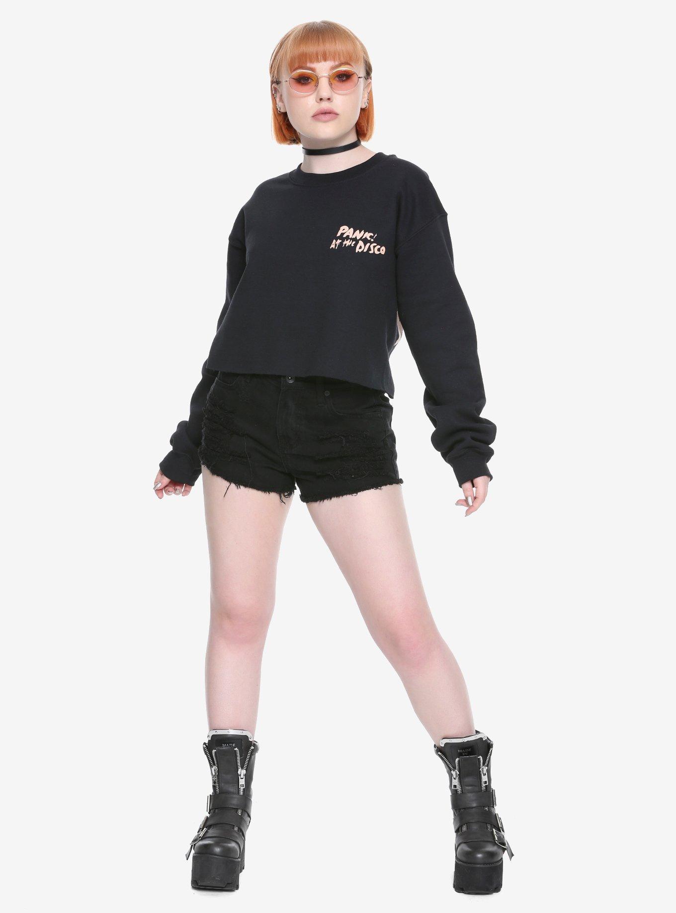 Panic! At The Disco Pray For The Wicked Crop Sweatshirt, BLACK, alternate