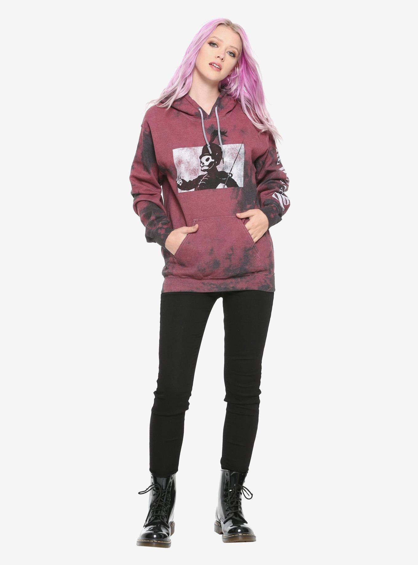 My Chemical Romance The Black Parade Tie-Dye Girls Hoodie, RED, alternate