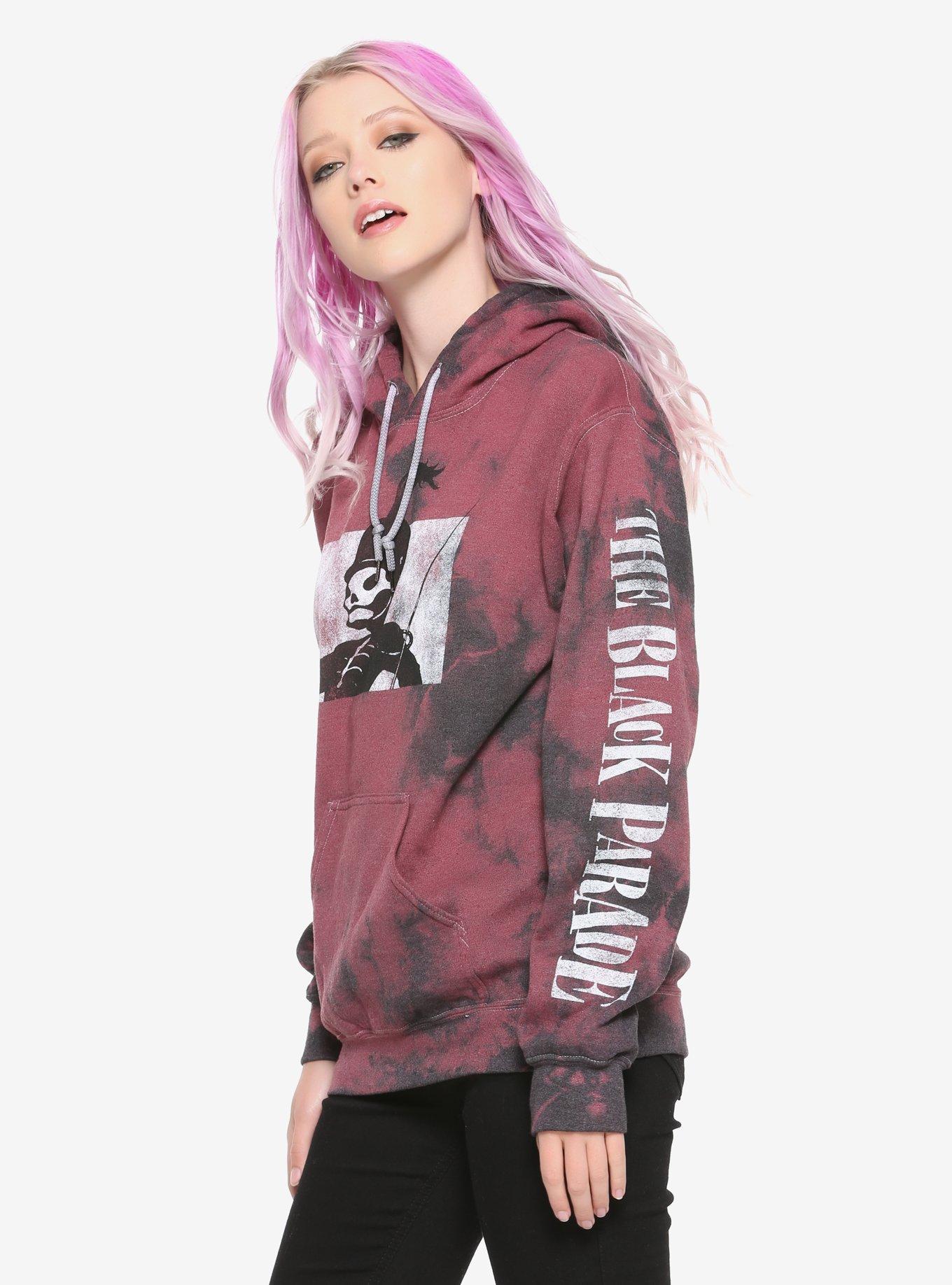 My Chemical Romance The Black Parade Tie-Dye Girls Hoodie, RED, alternate