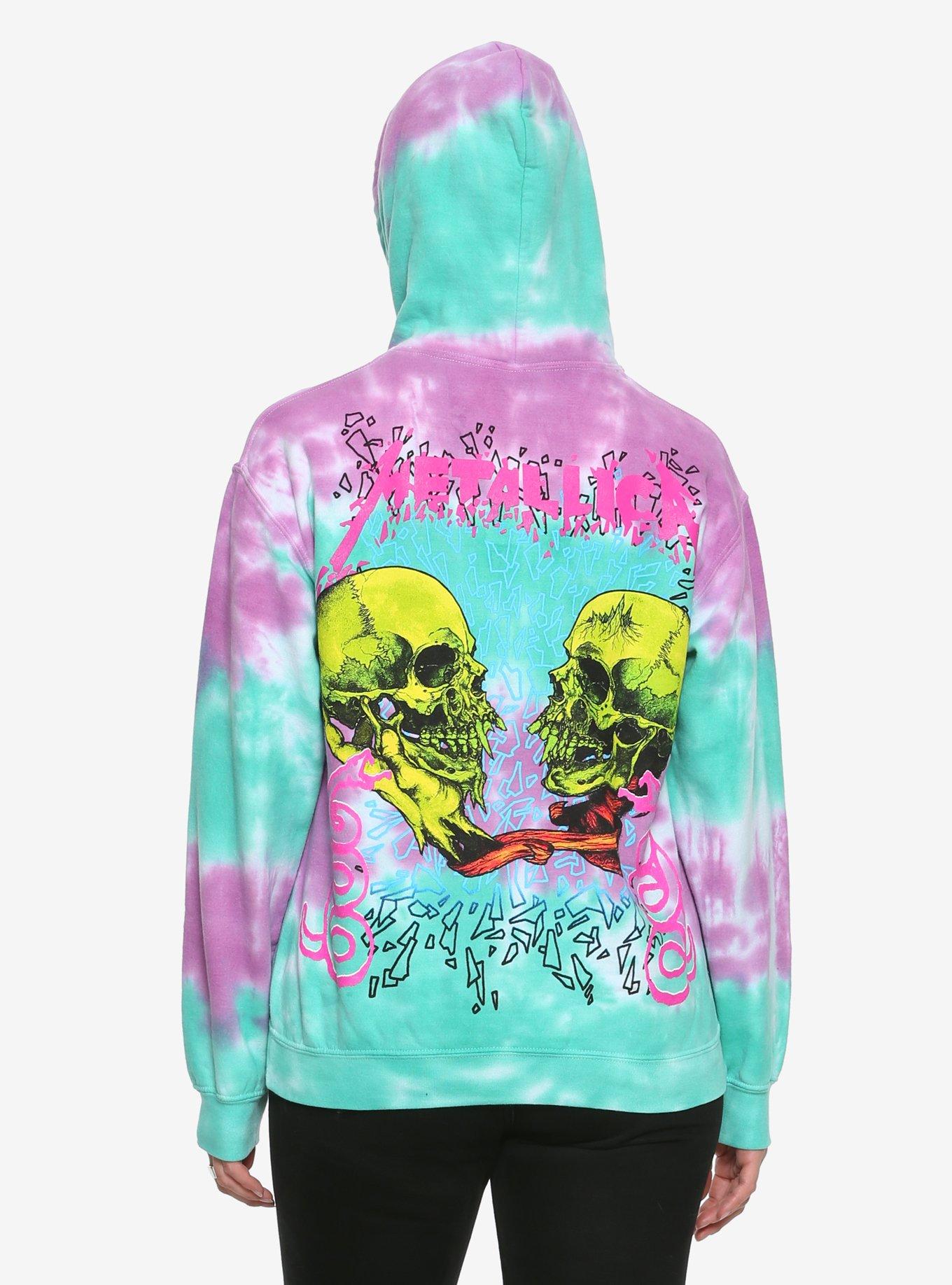 Tie dye metallica hoodie sale