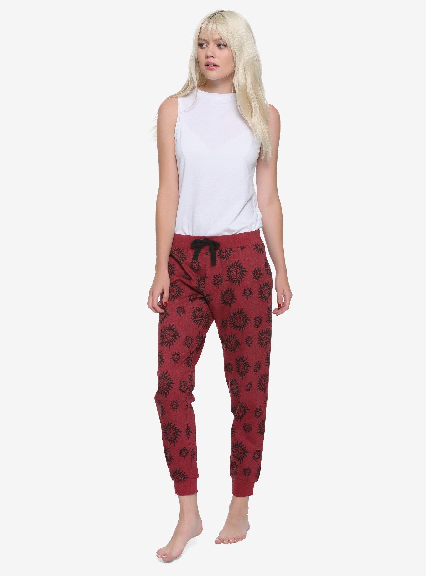 Supernatural Red Anti-Possession Girls Jogger Pants, , alternate