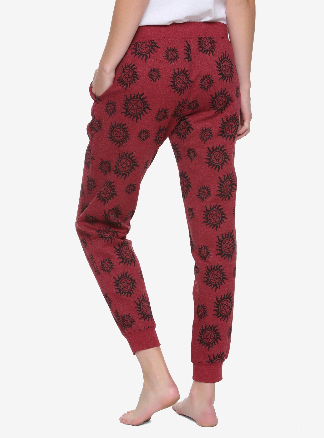 Supernatural Red Anti-Possession Girls Jogger Pants, , alternate